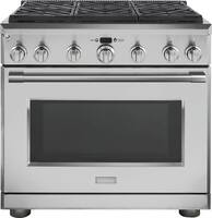 Monogram - 5.75 Cu. Ft. Freestanding Dual Fuel True Convection Range with Self-Cleaning - Stainless steel - Front_Zoom