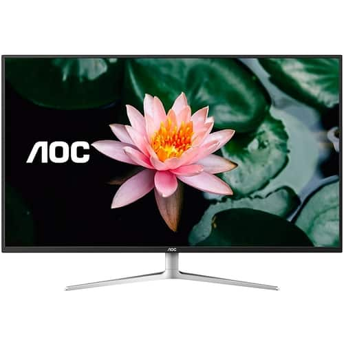 Rent to own AOC - 42.5" IPS LED 4K UHD Monitor (DisplayPort, Mini DisplayPort, HDMI, USB, VGA) - Black & Silver