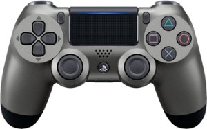 Sony - Geek Squad Certified Refurbished DualShock 4 Wireless Controller for PlayStation 4 - Steel Black - Front_Zoom