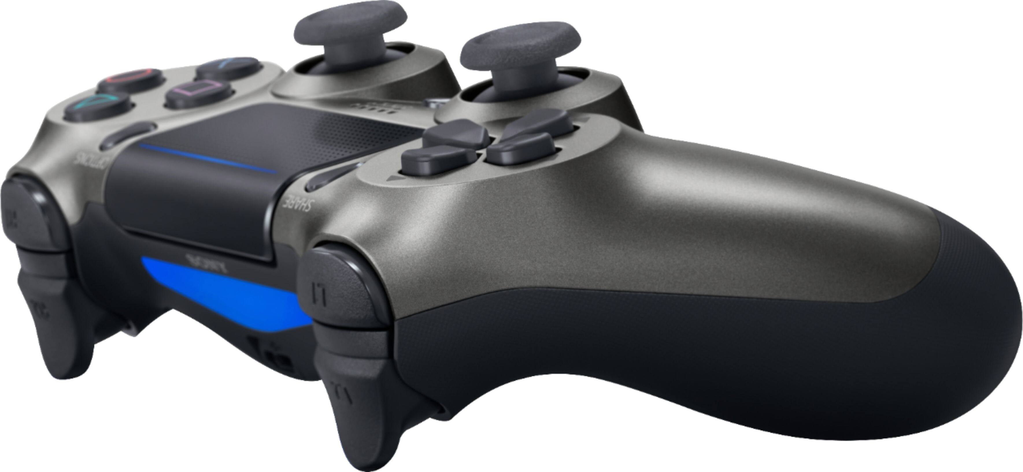 Alt View 12. Sony - Geek Squad Certified Refurbished DualShock 4 Wireless Controller for PlayStation 4 - Steel Black.