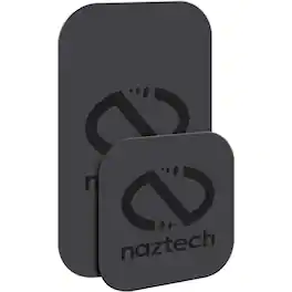 Naztech - MagBuddy Magnetic Adhesive Plates for Most Cell Phones - Black