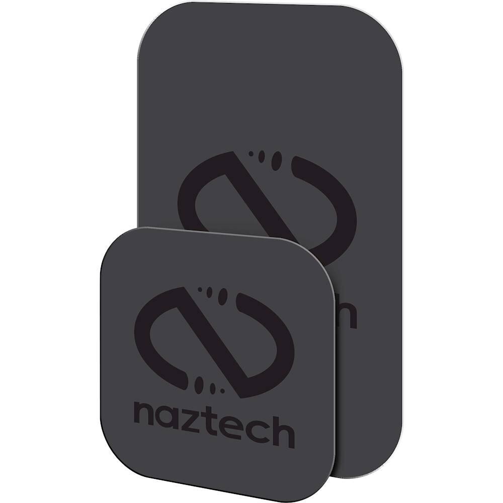 Left. Naztech - MagBuddy Magnetic Adhesive Plates for Most Cell Phones - Black.