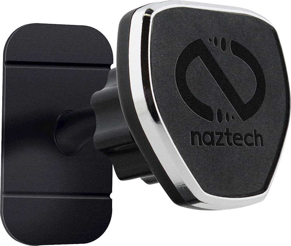 Angle View: Naztech - MagBuddy Anywhere+ Magnetic Adhesive Mount for Most Cell Phones - Black
