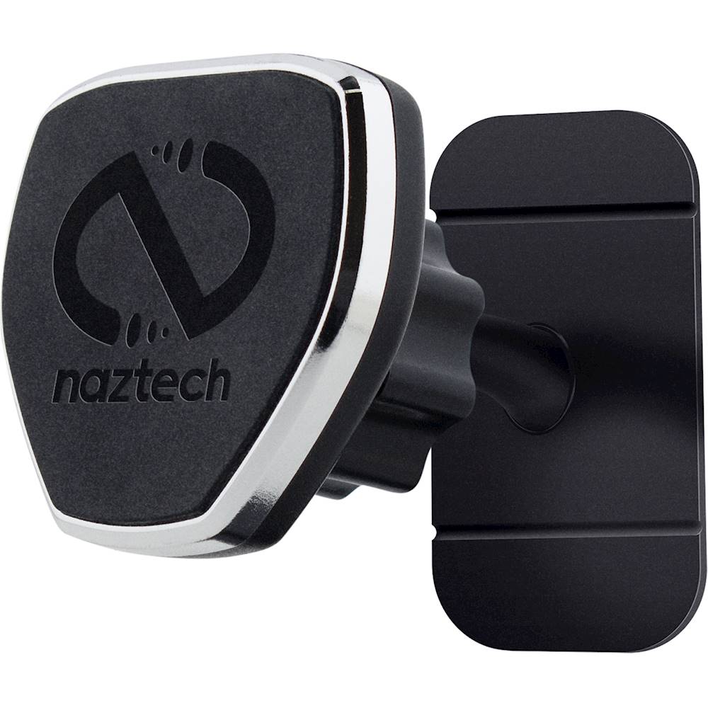 Left View: Naztech - MagBuddy Anywhere+ Magnetic Adhesive Mount for Most Cell Phones - Black