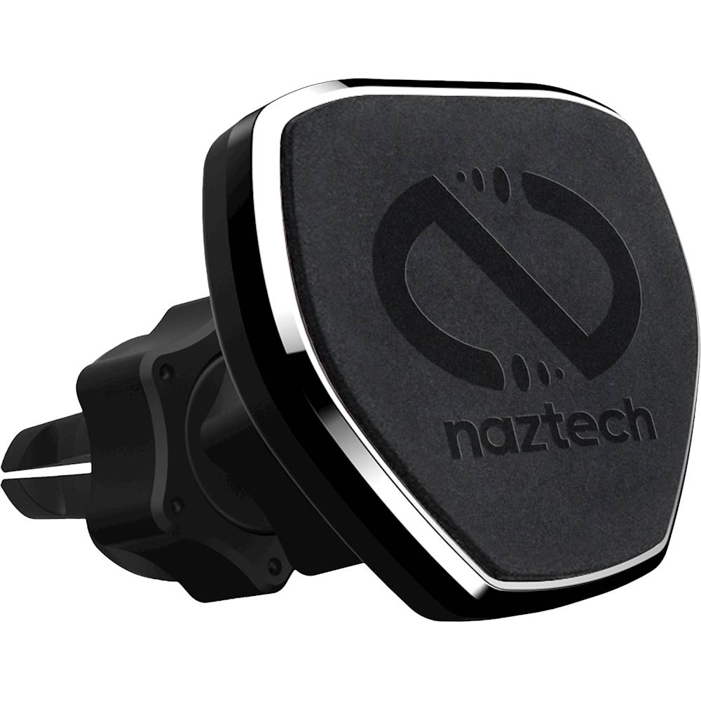 Angle View: Naztech - MagBuddy Magnetic Vent+ Mount for Most Cell Phones - Black