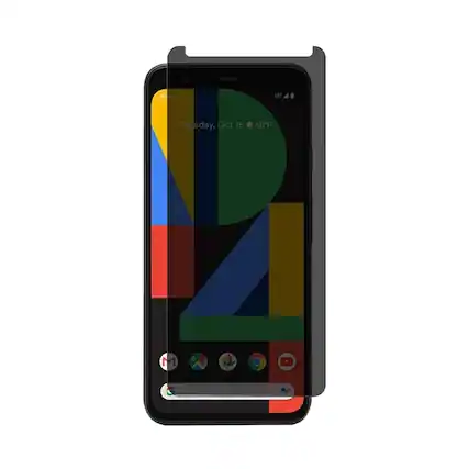 Angle. SaharaCase - HD Tempered Glass Screen Protector for Google Pixel 4 XL - Privacy.