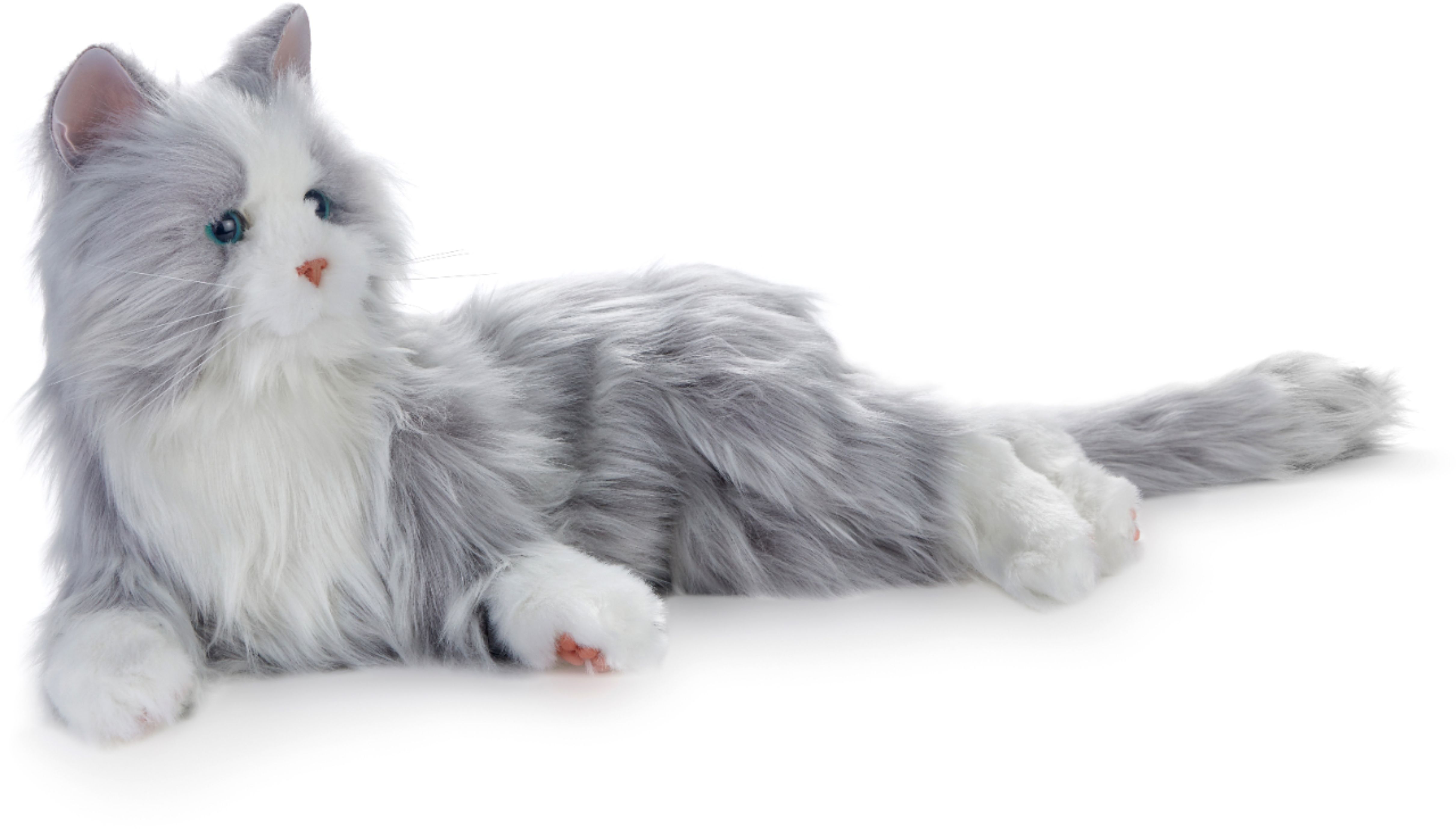 Joy for All Creamy White Companion Cat : Built-in sensors respond to motion  and touch