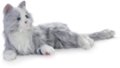 Left. Joy for All - Companion Pet Cat - Silver With White Mitts.