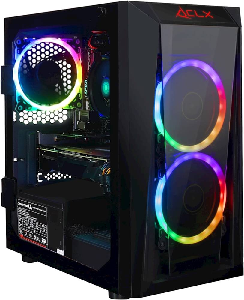 CLX SET Gaming Desktop - AMD Ryzen 3-Series - 2200G - 8GB Memory - AMD Radeon RX 570 - 480GB SSD - Black