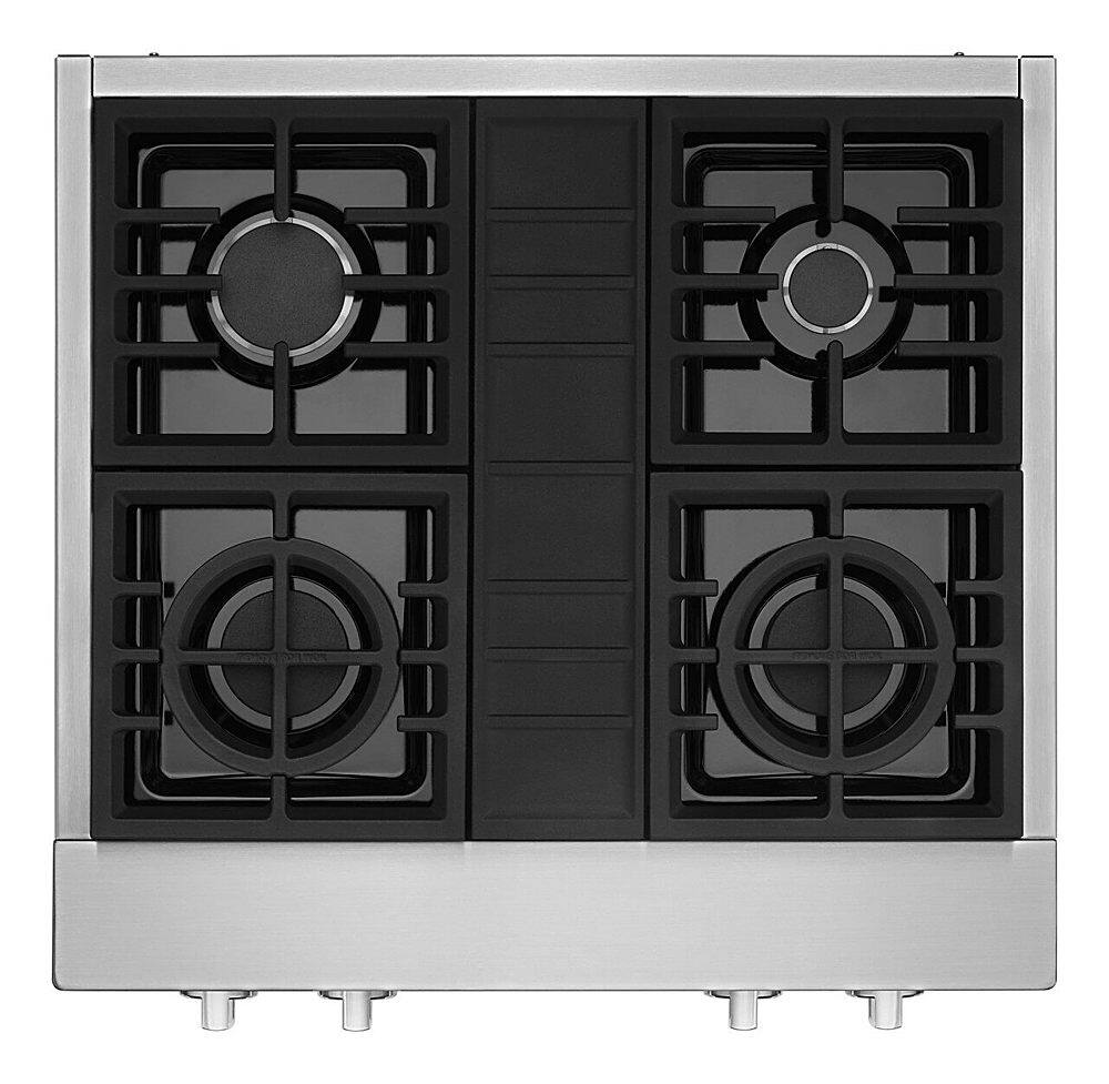 Alt View 12. KitchenAid - Commercial-Style 30" Built-In Gas Cooktop with 4 Burners - Stainless steel.
