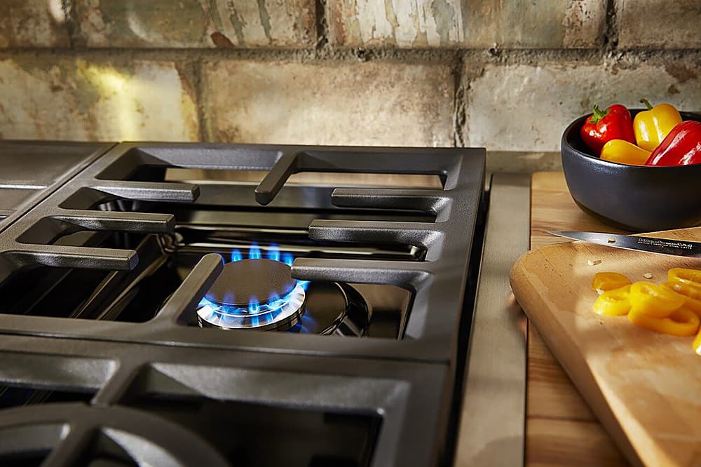 Alt View 18. KitchenAid - Commercial-Style 30" Built-In Gas Cooktop with 4 Burners - Stainless steel.