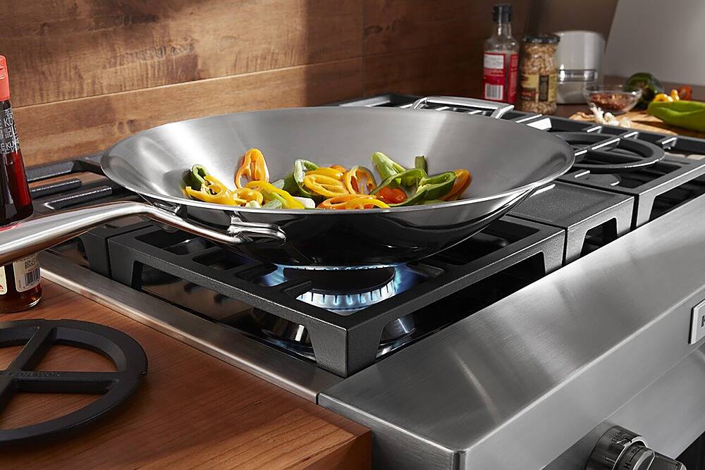 Alt View 19. KitchenAid - Commercial-Style 30" Built-In Gas Cooktop with 4 Burners - Stainless steel.