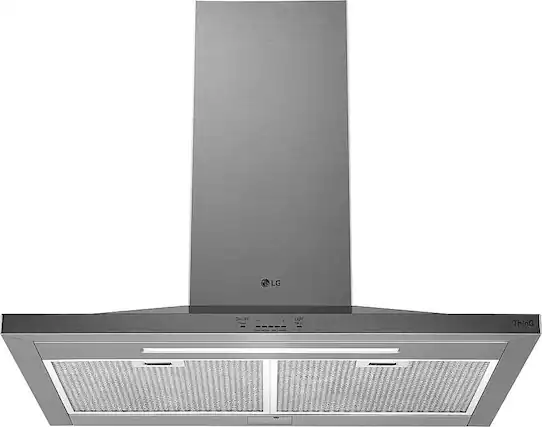 Front. LG - 36" Convertible Range Hood with WiFi - Stainless steel.