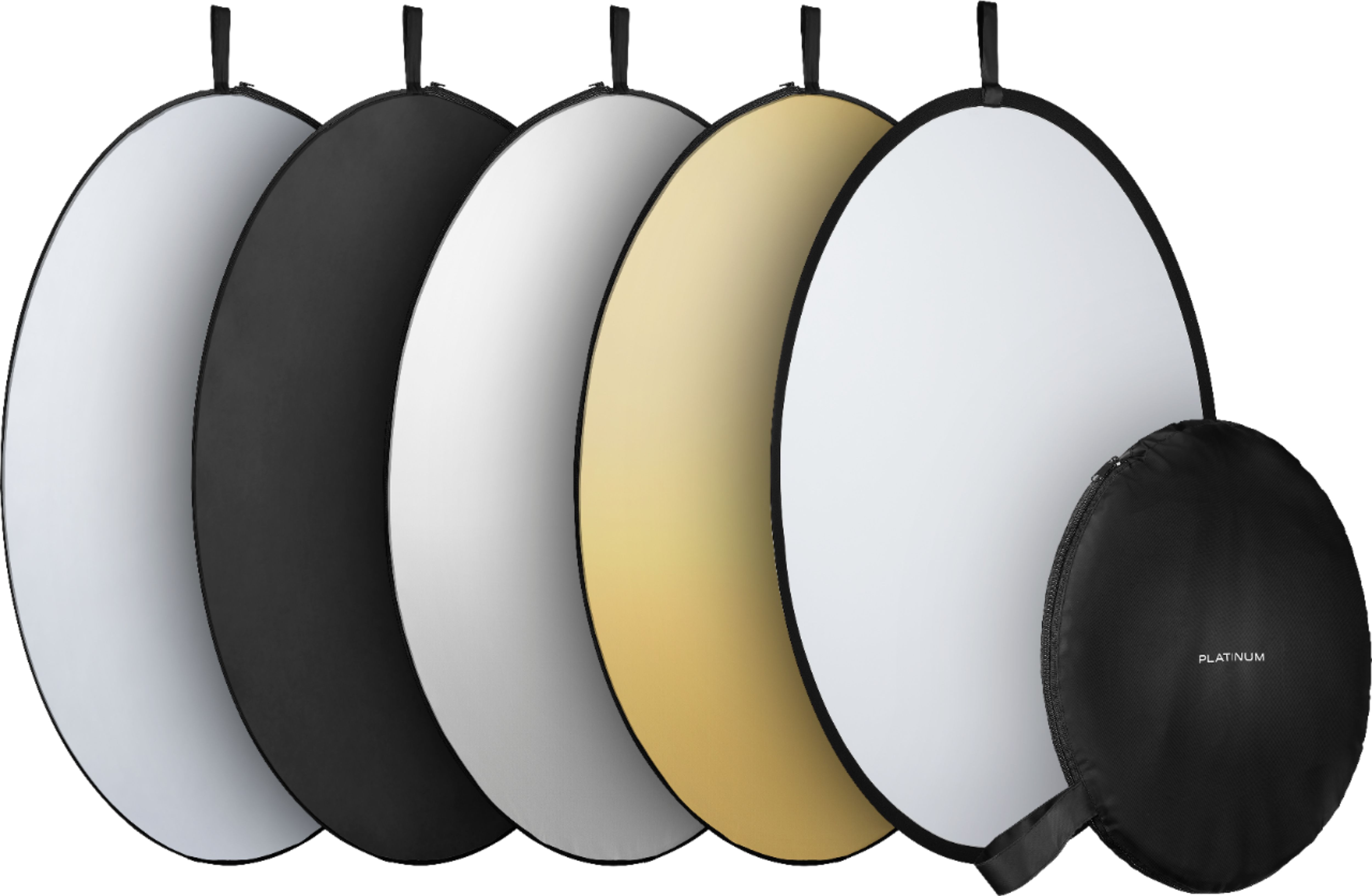 Impact Circular Collapsible Reflector with Handles 42, Soft Gold/White