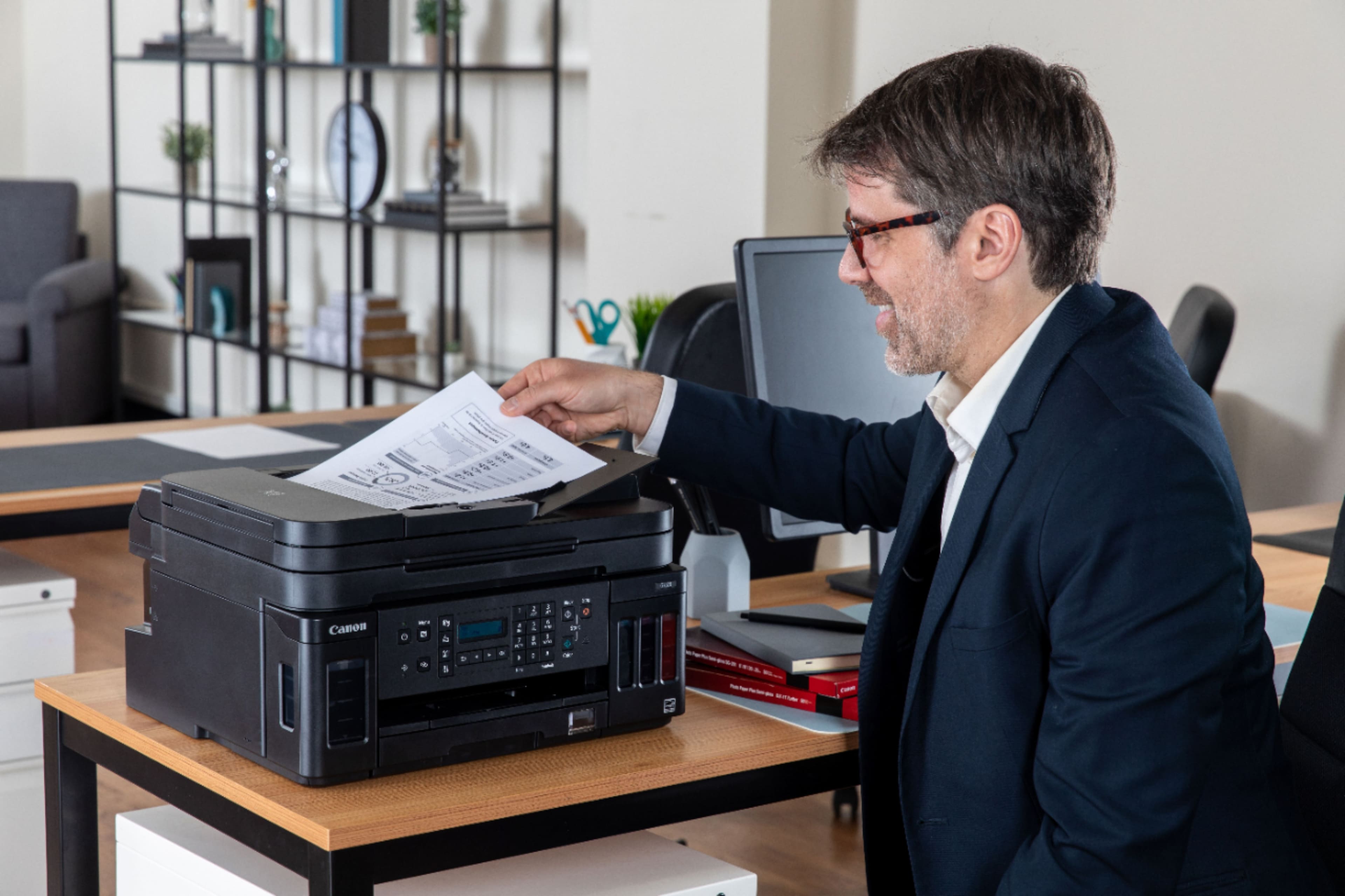 Alt View 21. Canon - PIXMA MegaTank G7020 Wireless All-In-One Inkjet Printer with Fax - Black.