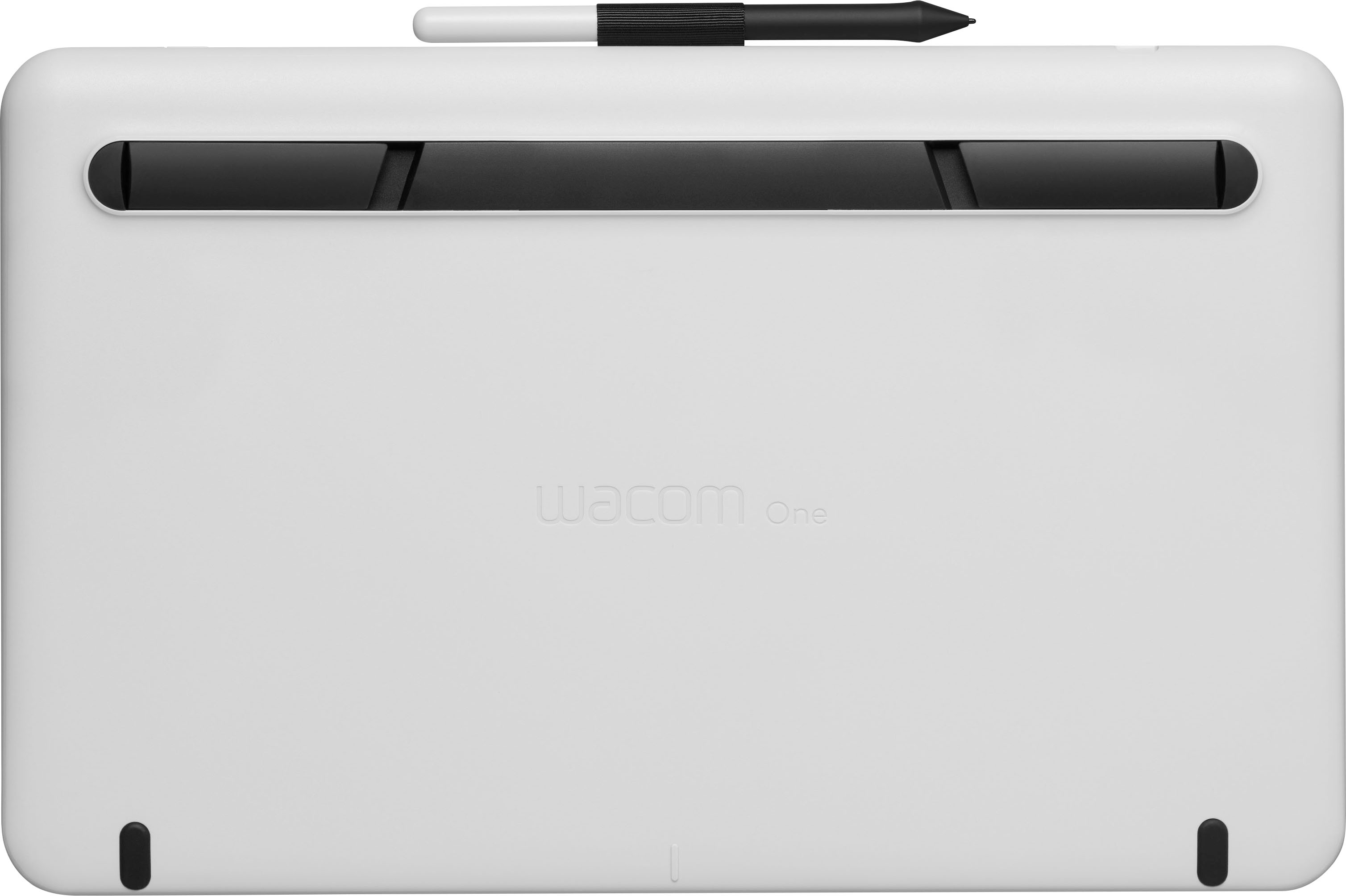 Back View: Wacom - One - Drawing Tablet with Screen, 13.3" Pen Display for Mac, PC, Chromebook & Android - Flint White