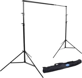 Savage Universal - Port-A-Stand Background Support Kit with Savage #50 White Paper Backdrop - Matte Black - Angle_Zoom