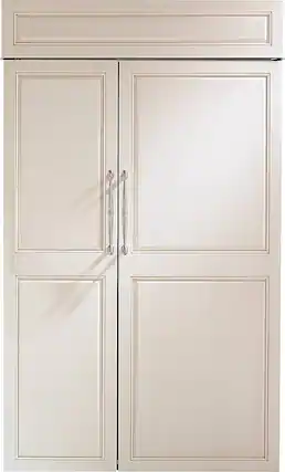 Front. Monogram - 29.5 Cu. Ft. Side-by-Side Built-In Refrigerator - Custom Panel Ready.