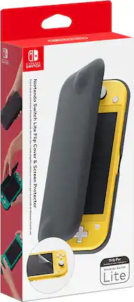 Front. Nintendo - Flip Cover & Screen Protector for Nintendo Switch Lite.