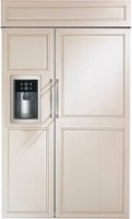 Monogram - 28.6 Cu. Ft. Side-by-Side Built-In Refrigerator with Dispenser - Custom Panel Ready - Front_Zoom