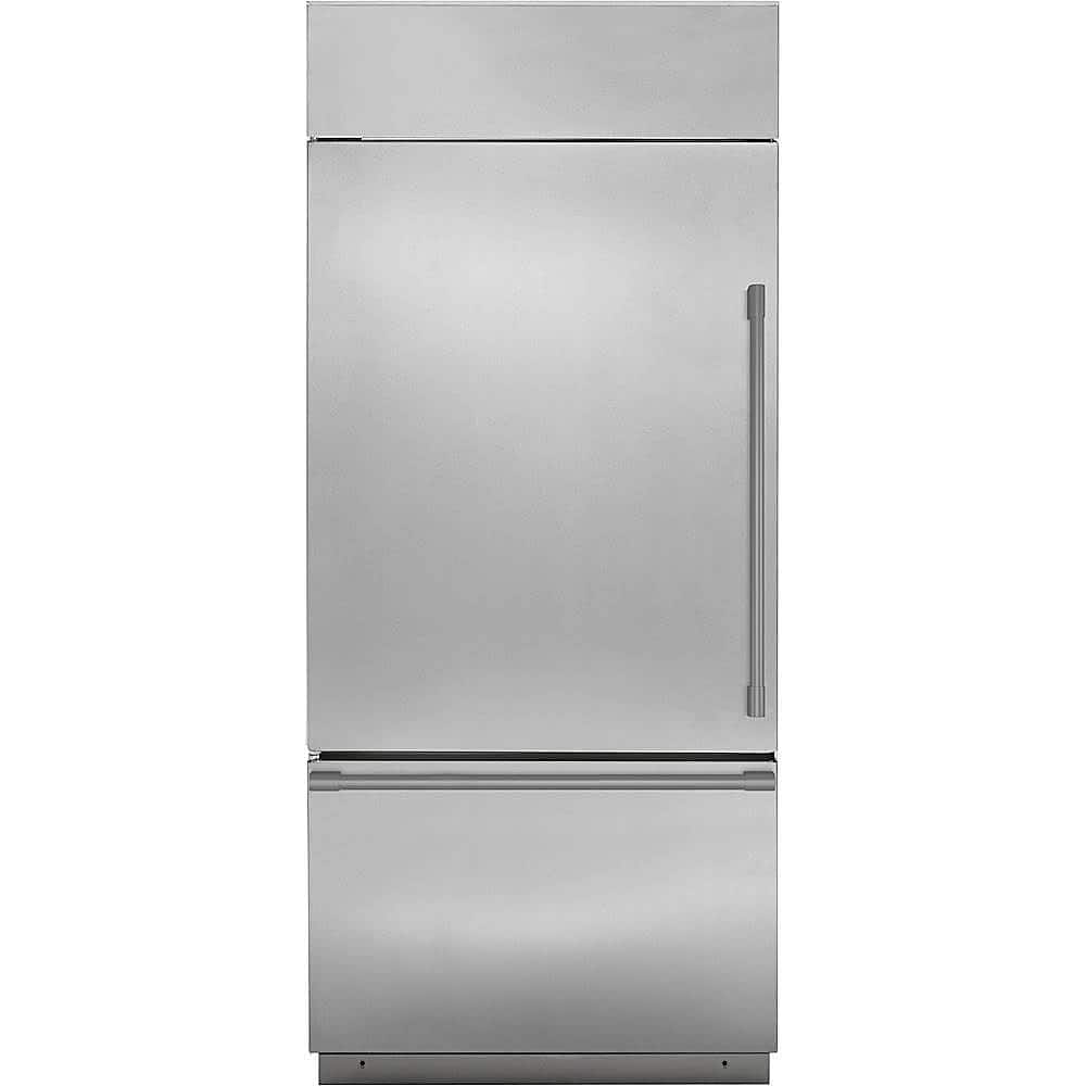Monogram - 21.3 Cu. Ft. Bottom-Freezer Built-In Refrigerator with Humidity Controlled Compartments - Stainless Steel - Front_Zoom