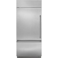 Monogram - 21.3 Cu. Ft. Bottom-Freezer Built-In Refrigerator - Stainless Steel - Front_Zoom