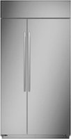 Monogram - 25.1 Cu. Ft. Side-by-Side Built-In Smart Refrigerator - Stainless steel - Front_Zoom