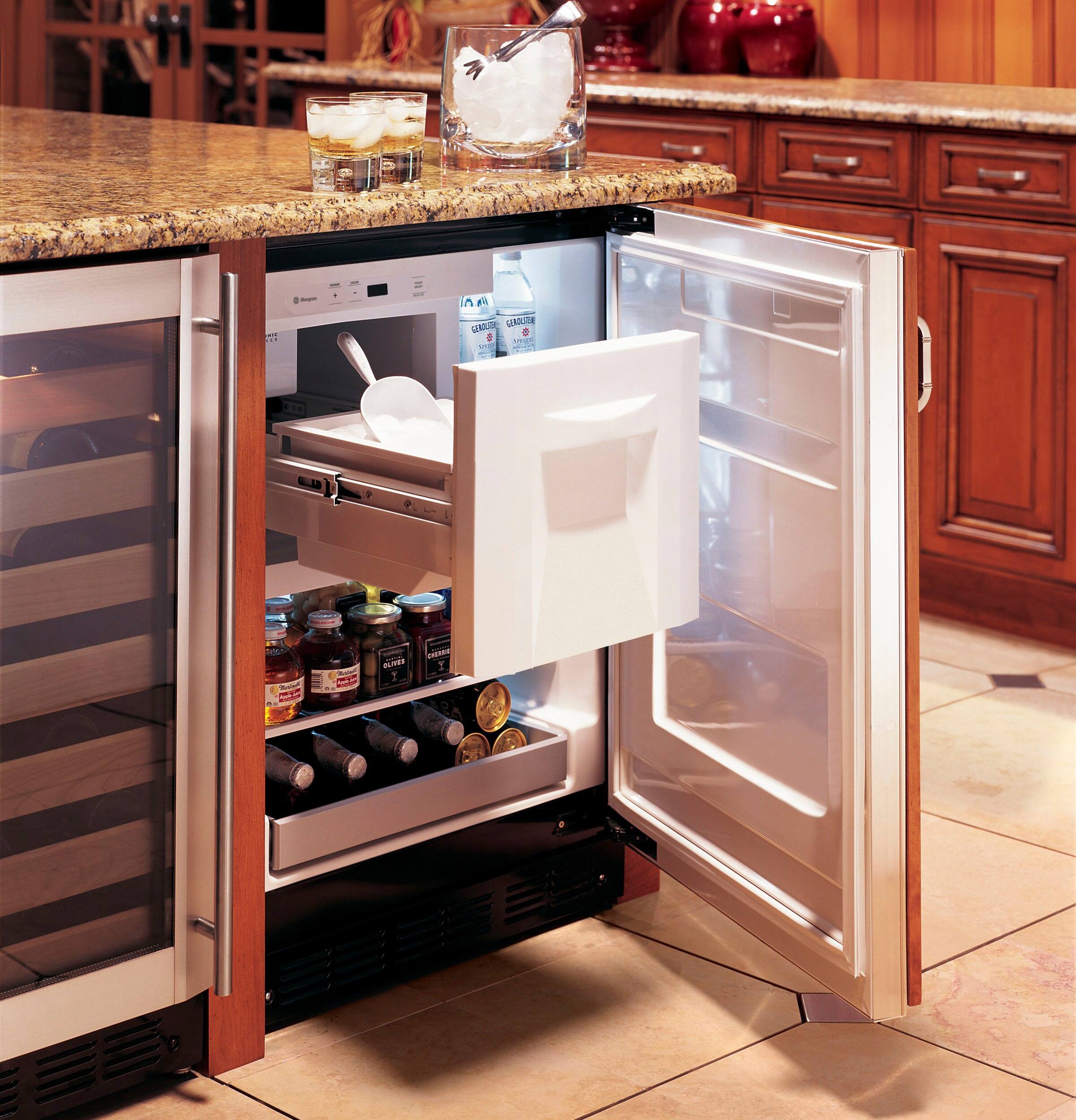 Alt View 13. Monogram - 4.25 Cu. Ft. Mini Fridge - Stainless Steel.