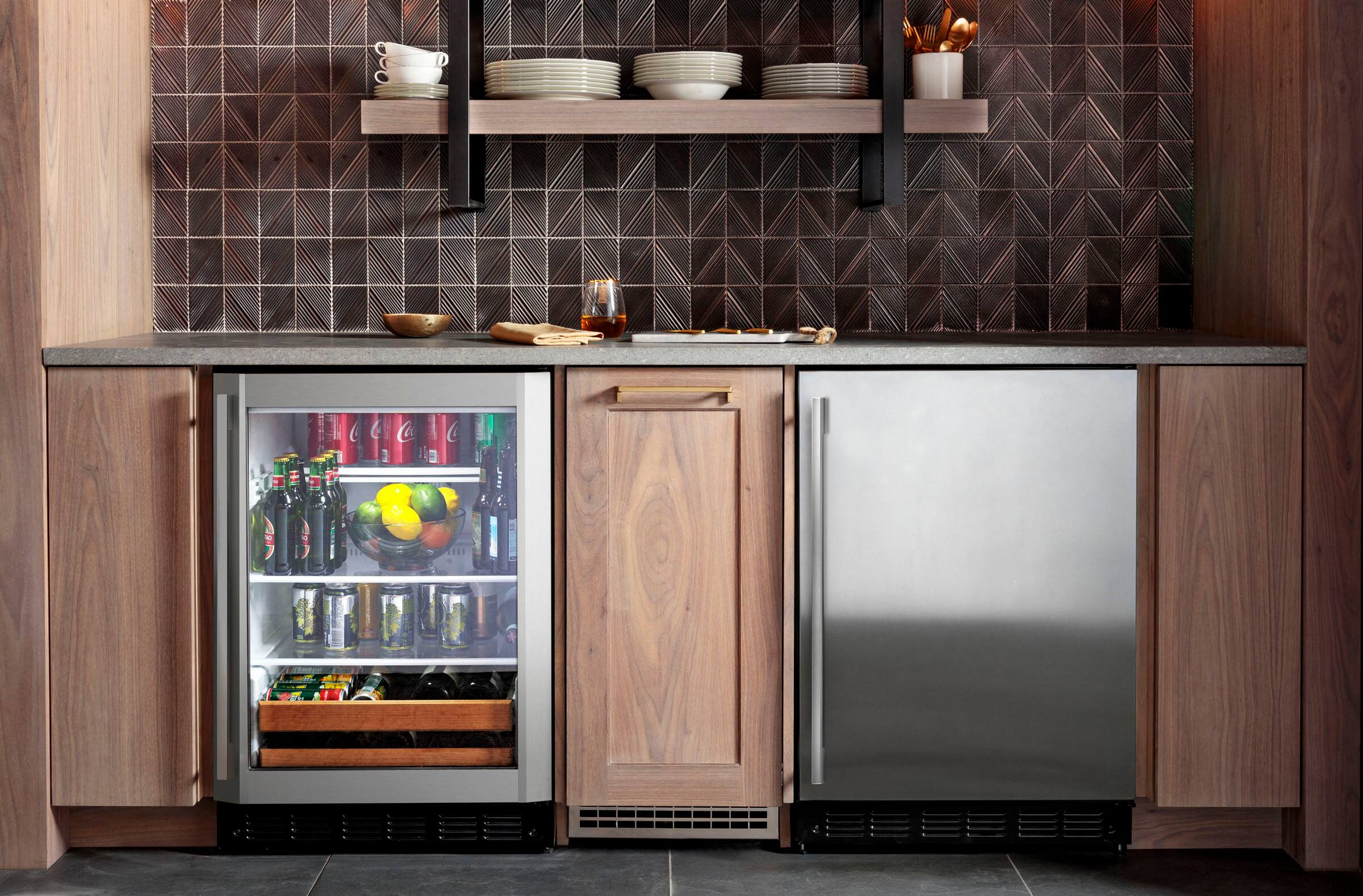 Alt View 15. Monogram - 4.25 Cu. Ft. Mini Fridge - Stainless Steel.