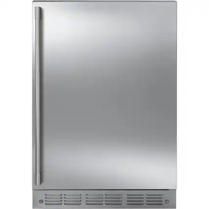 Front. Monogram - 5.4 Cu. Ft. Mini Fridge with Digital Touch Controls - Stainless Steel.