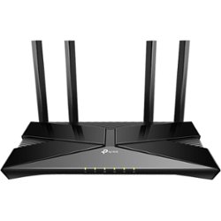 TP-Link - Wireless-AX1500 Dual-Band Wi-Fi 6 Router - Black - Front_Zoom