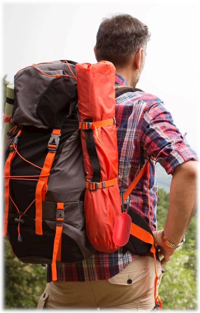 Alt View 12. SaharaCase - Silicone Case for Samsung Galaxy Buds and Buds+ - Fire Red.