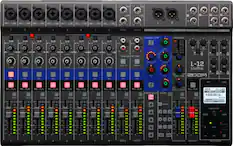 Front. Zoom - LiveTrak L-12 Digital Mixer/Recorder.