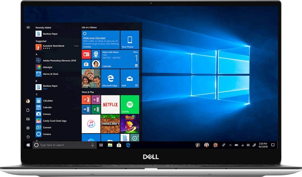 Alt View 13. Dell - XPS 13.3" Laptop - Intel Core i7 - 8GB Memory - 512GB SSD - Platinum Silver With Black Carbon Fiber.