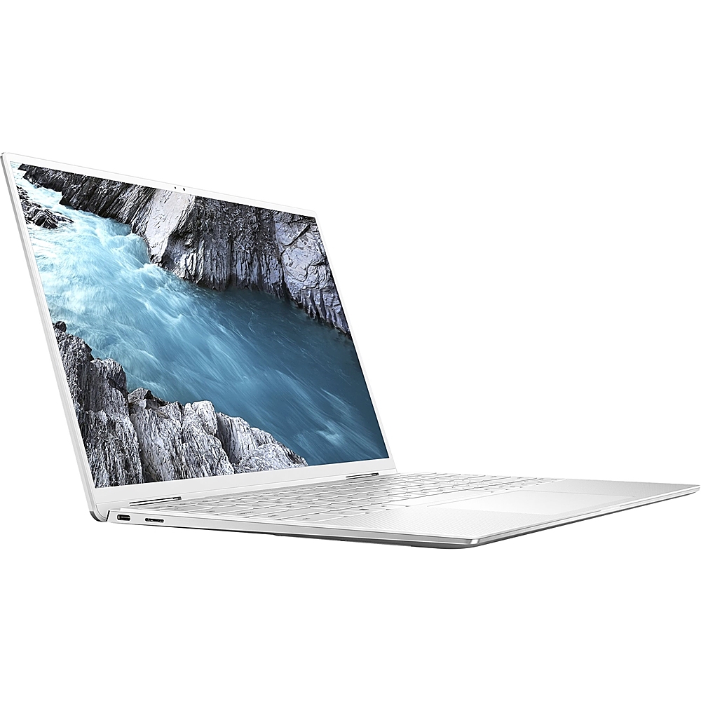 Left View: Dell - XPS 2-in-1 13.4" Touch-Screen Laptop - Intel Core i7 - 16GB Memory - 256GB SSD - Platinum Silver With Arctic White Interior