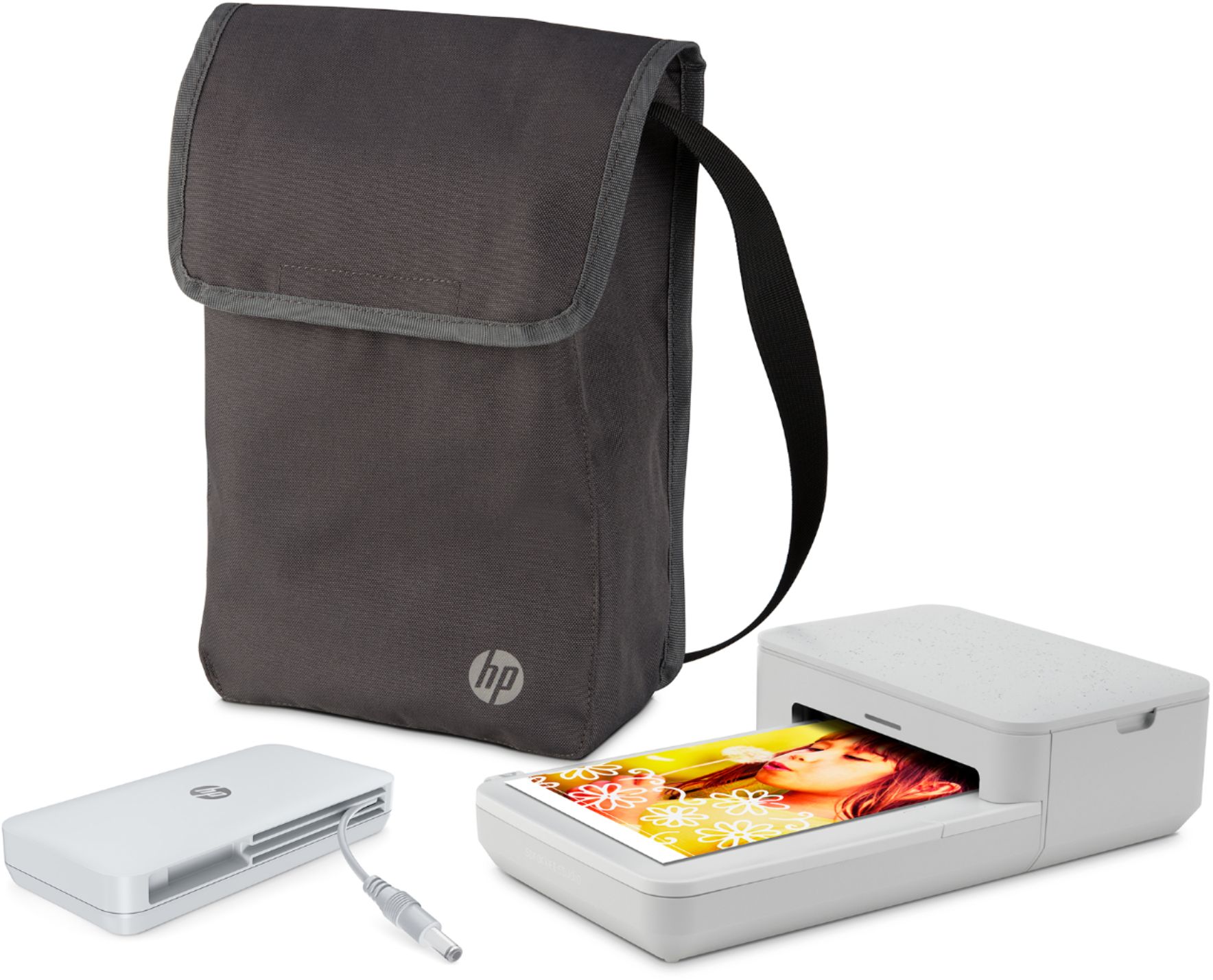 HP - Sprocket Studio Bundle 4" x 6" Photo Printer with Power Bank and Bag