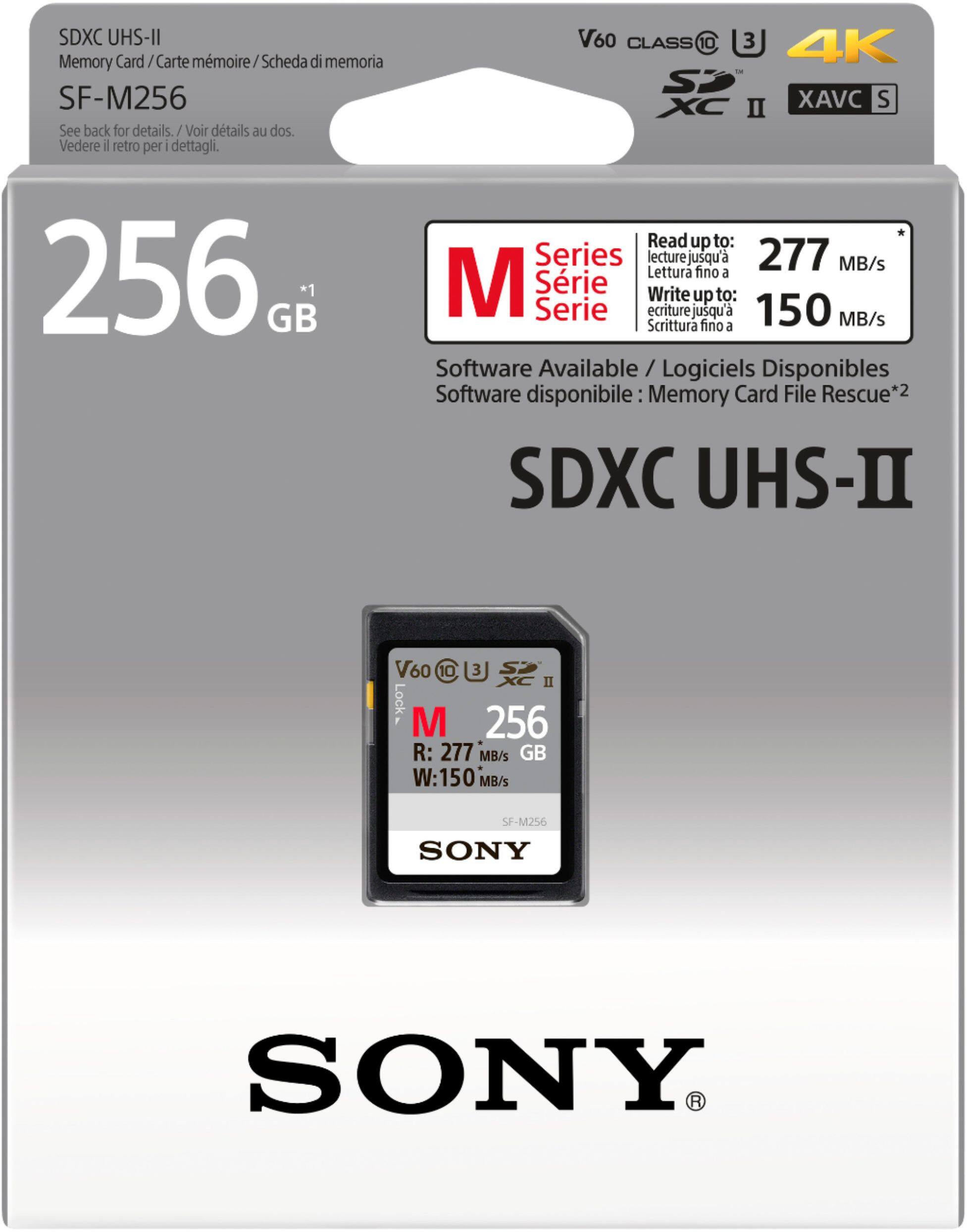 Alt View 11. Sony - SF-M Series 256GB SDXC UHS-II Memory Card - Black.
