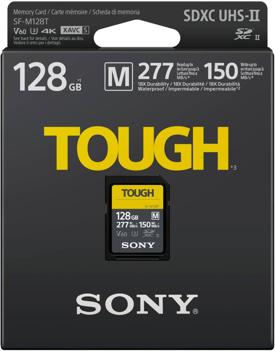 Sony TOUGH M Series 128GB SDXC UHS II Memory Card SFM128T/T1