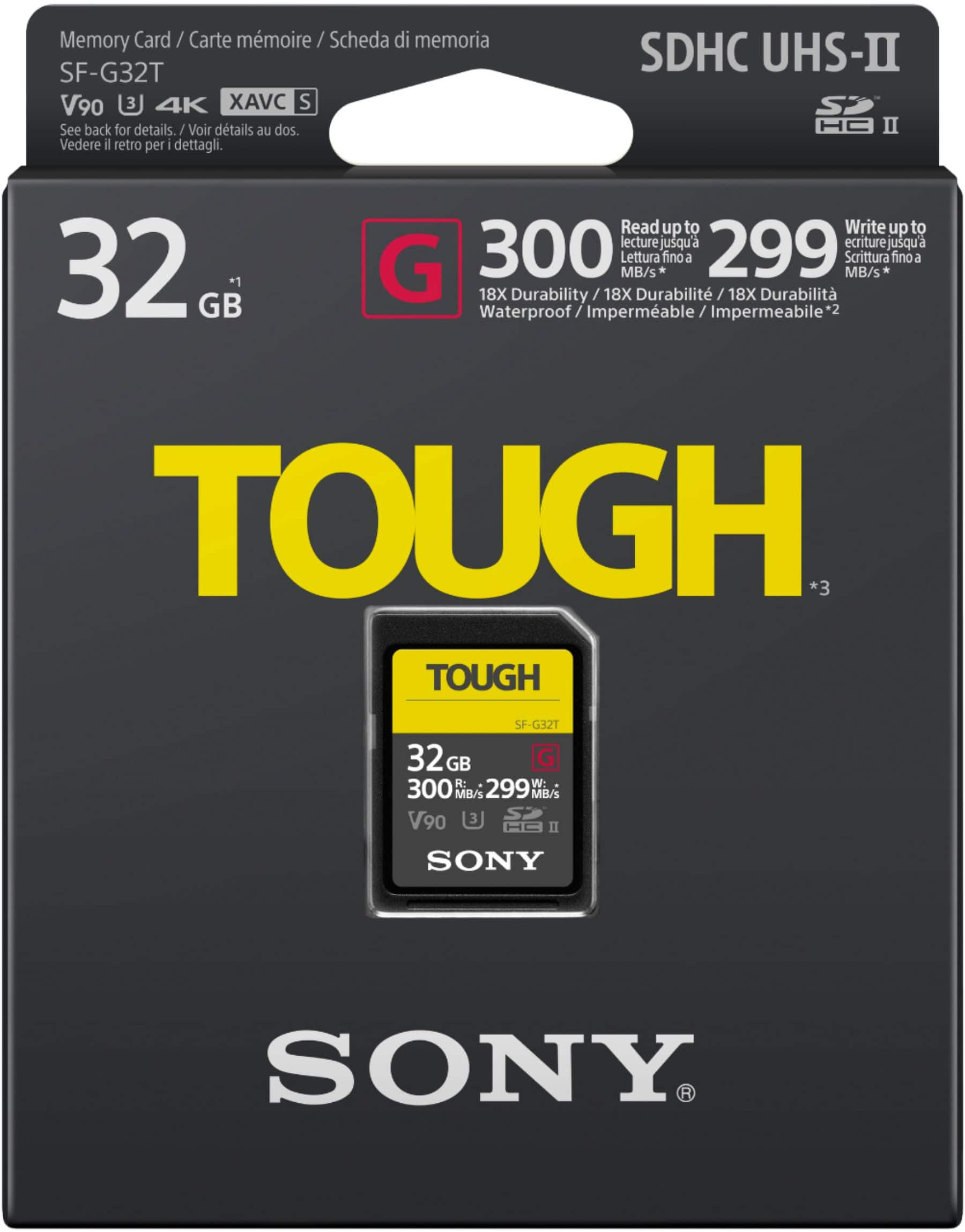 Best Buy: Sony TOUGH G Series 32GB SDHC UHS-II Memory Card SFG32T/T1