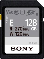 Sony - SF-E Series 128GB SDXC UHS-II Memory Card - Front_Zoom