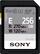 Front. Sony - SF-E Series 256GB SDXC UHS-II Memory Card - Black.