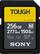 Front. Sony - TOUGH M Series - 256GB SDXC UHS-II Memory Card - Black.