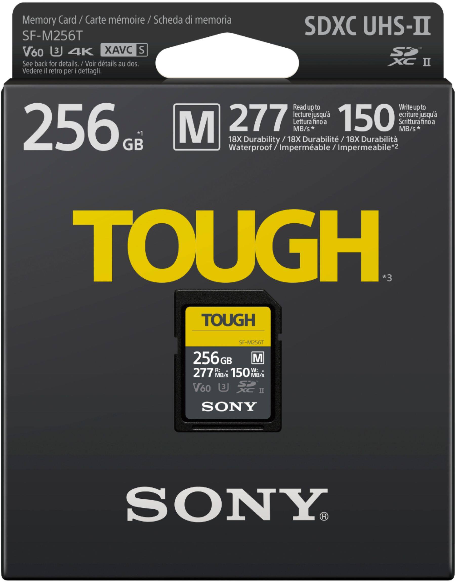 Alt View 11. Sony - TOUGH M Series - 256GB SDXC UHS-II Memory Card - Black.