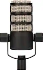 Front. RØDE - PODMIC Dynamic Podcasting Microphone - Black.