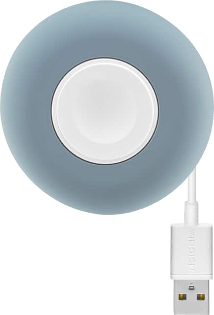 Insignia Apple Watch Magnetic Charging Cable And Silicone Cable Wrap 4 White Ns Awcb4cm Best Buy