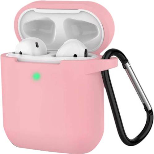 Left View: SaharaCase - Case Kit for Apple AirPods (1st Generation and 2nd Generation) - Pink Rose
