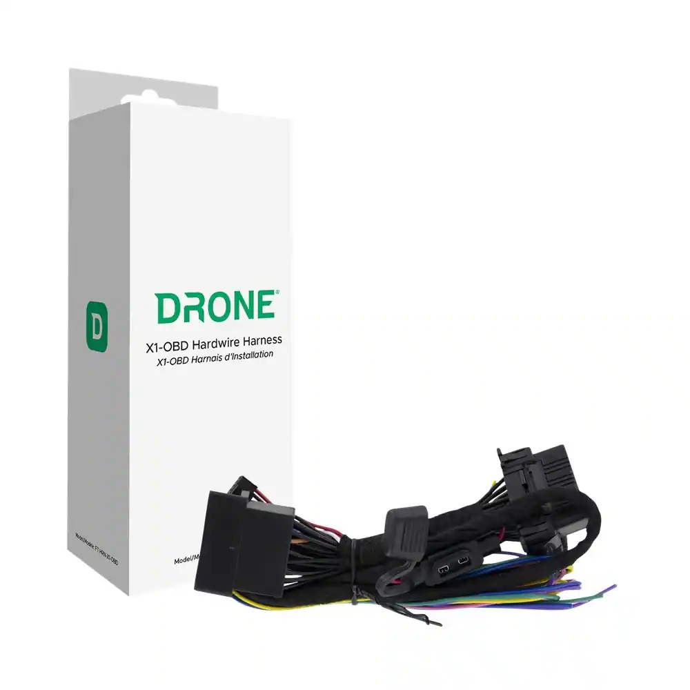 Front. DroneMobile - Wiring Harness - Black.