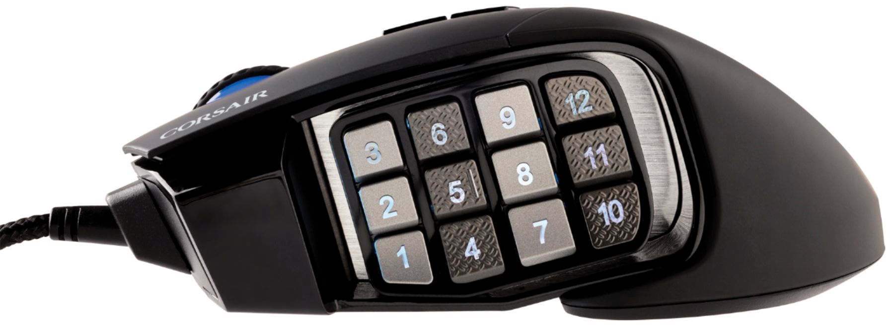 Corsair Scimitar RGB Elite, souris gamer ergonomique filaire précise 17  boutons programmables – LaptopSpirit