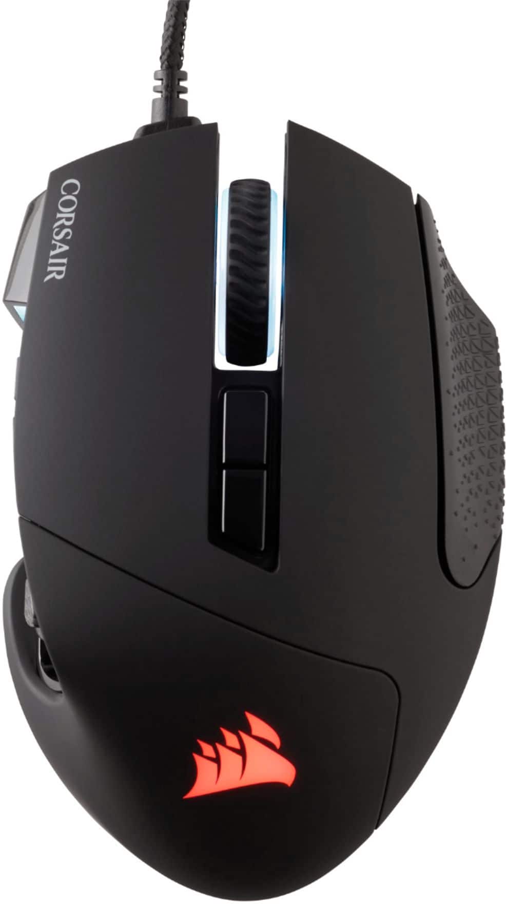Alt View 15. CORSAIR - Scimitar RGB Elite Wired Optical Gaming Mouse with 17 Programmable Buttons - Black.