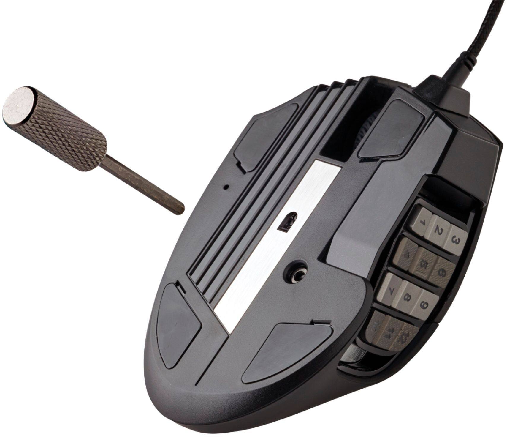 Alt View 18. CORSAIR - Scimitar RGB Elite Wired Optical Gaming Mouse with 17 Programmable Buttons - Black.